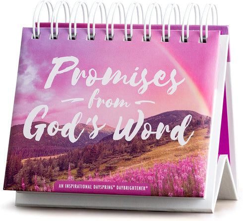 Dayspring - Promises from God's Word - Perpetual Calendar (71350), Red, 5 1/4" x 4 3/4" x 1 1/4"