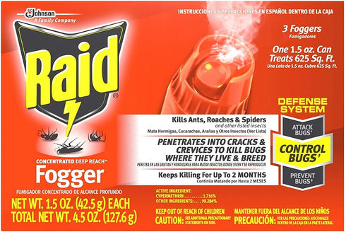 Raid Concentrated Deep Reach Fogger 1.5 Ounce (Pack of 1)