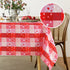 LUSHVIDA Valentine's Day Checkered Rectangle Table Cloth- Love Heart Patterned Washable Microfiber Tablecloth Decorative Table Covers for Wedding Holiday Party Kitchen Dinning, 150 GSM, 60 x 84 inch