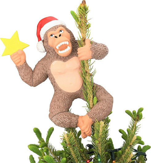 Tree Buddees King Kong Climbing The Tree Funny Christmas Tree Topper - Large 10"