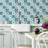 Mohepo Peel and Stick Backsplash Tile Stick on Kitchen Vinyl 3D Wall Decor Panels Sticker Talavera Mexican 9 Plaid 12"x12"(5 Sheets,Blue&White)