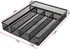 Cedilis Cutlery Tray, 5 Compartments Flatware Organizers, Metal Kitchen Utensil Drawer Silverware Tray, The Mesh Collection for Knives Spoons Forks with 4 Foam Feet, Black