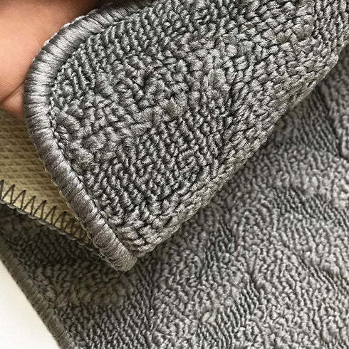 Smabee Indoor Doormat Front Door Mat 17"x28", Keeps Your Floors Clean, Half Round Entrance Mat for Outdoors Toilet Patio Kitchen Bedroom (Gray 3Pcs)