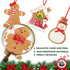 Gingerbread Christmas Ornaments - Man Boy Girl Gingerbread House Snowman Cookie Rustic Christmas Decorations Set of 4 - Claydough Christmas Tree Decorations - Christmas Tree Ornaments with Gift Box