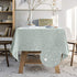 JSFLY Waterproof Cotton Linen Tablecloths Rectangle Dining Table Cloth, Wipe Clean Indoor & Outdoor Table Cover for Buffet Party and Banquets, 2 Table Mats?54"x70"? Greyish Green