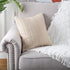 MANDIOO Cotton Knitted Decorative Throw Pillow Covers Soft Cozy Outdoor Cushion Cases Luxury Modern Pillowcases for Couch Sofa Bed 20x20 Inches Beige