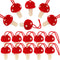 Felt Mushroom Christmas Mushroom Decorations Xmas Hanging Ornament Christmas Tree Ornament Decorations for Christmas Wedding Holiday Daily Life (24 Pieces)