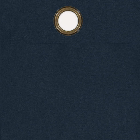 ECLIPSE Microfiber Total Privacy Blackout Thermal Grommet Window Curtain for Bedroom (1 Panel), 42" x 63", Navy