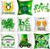 St. Patrick's Day Pillow Covers Decorations - Saint Patricks St Patty's Day Shamrock Linen Cushion Cover Irish Throw Pillowcase Gnome Decor for Sofa Couch (18"x18")