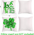 St. Patrick's Day Pillow Covers Decorations - Saint Patricks St Patty's Day Shamrock Linen Cushion Cover Irish Throw Pillowcase Gnome Decor for Sofa Couch (18"x18")