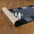 Ottomanson Laundry Collection Checkered Border Rubberback Runner Rug, 20" x 59", Black