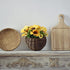 Tapeera Set of 2 Artificial Sunflower Wall Decor In Hanging Hand Woven Basket - Faux Sunflower Kitchen Decor - Fake Sunflower Decor For Kitchen - Sunflower Bathroom Decor Wreath Sun Flowers Home Decor