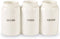 Mud Pie Farmhouse Ceramic Triple Utensil Holder, White