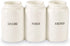 Mud Pie Farmhouse Ceramic Triple Utensil Holder, White