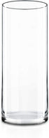CYS Excel Glass Cylinder Vase (H:14" D:5") | Multiple Size Choices Glass Flower Vase Centerpieces | Hurricane Floating Candle Holder Vase