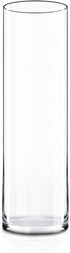 CYS Excel Clear Glass Cylinder Vase (H:16" D:4") | Multiple Size Choices Glass Flower Vase Centerpieces | Hurricane Floating Candle Holder Vase