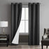 Sunclipse Foley Solid Darkening Grommet Window Curtain Drapes for Bedroom/Living Room/Kitchen/Bathroom, Light and Noise Reducing Thermal Insulated (2 Panels, Each 42 W x 63, or 84 L), Black