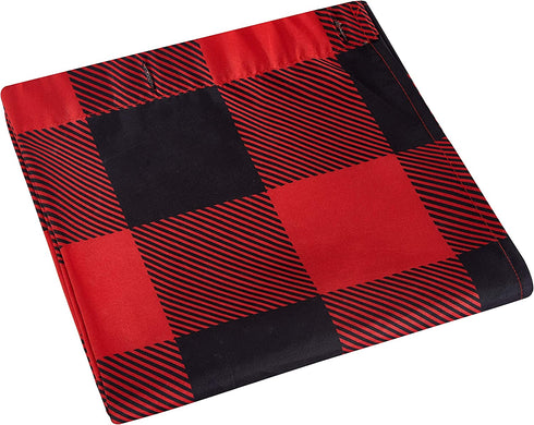 Home Spun Holiday Buffalo Check Shower Curtain, Red and Black