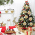 24 Pieces Christmas Glitter Poinsettia Flowers 5.5 Inch Artificial Christmas Flowers Xmas Artificial Glitter Flowers for Christmas Tree Ornament Party Decorations Wreath Garlands (Gold)