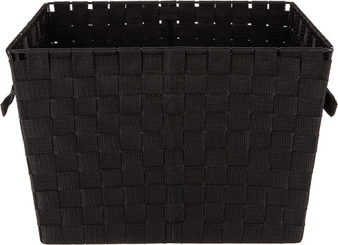 Whitmor Woven Strap Tote Black