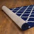 Ottomanson Glamour Collection Non-slip Trellis Design Runner Rug, 2'2" x 6', Navy