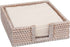 Rattan Napkin Guest Towel Holder For Kitchen 7.5 x 7.5 x 2.5 inches Square Wicker Tissue Paper Holder Caddy for Dining Table Flat Woven Boho Napkins Dispenser for Dinner (Luncheon, White Wash)
