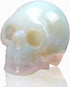 2.0inch Natural Carved Skull Crystal Reiki Healing Stone Statue Collectible Figurine (Opalite)