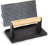 Shop Square 8 Cast Iron Grill Press, Pre-Seasoned Burger Press and Steak Weight with Cool-Touch Comfort-Grip Wood Handle - BBQ Accessories for Griddle, Outdoor Grill, Panini, Tortilla