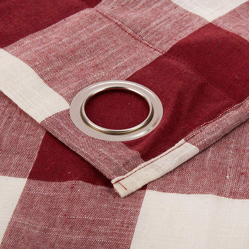 Lorraine Home Fashions 09570-63-00148 RED Courtyard Grommet Window Curtain Panel, Red, 53" X 63"