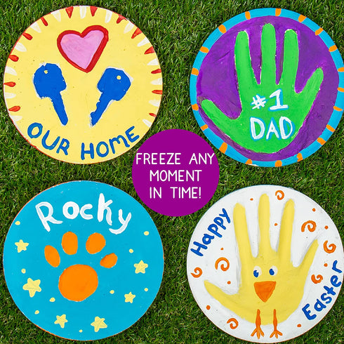Creative Roots Create Your Own Handprint Stone DIY Keepsake Stone Mold Custom Handprint D©cor Arts & Craft Kit for Kids Ages 6+