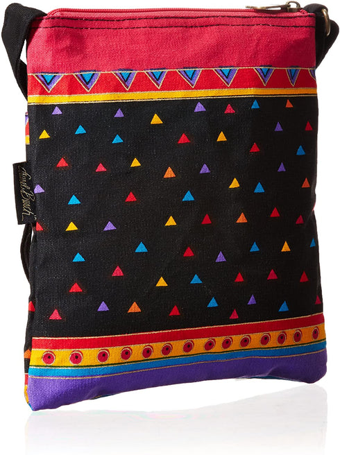 Laurel Burch Crossbody Purse Zipper Top, 10 by 10-Inch, Feline Friends