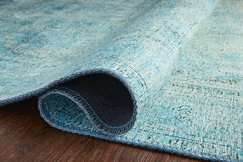 Loloi II Loren Collection LQ-08 Aqua, Traditional 2'-3" x 3'-9" Accent Rug