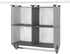Whitmor 4 Section Fabric Closet Organizer Shelving with Built In Chrome Garment Rod