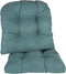 Klear Vu Twillo Large Overstuffed Non-Slip Gripper Chair Pad Cushion, 17" x 17", 2 Pack, Marine 2 Count