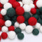 120 Pieces Christmas Felt Balls Christmas Wool Balls Green White and Red Wool Felt Pom Poms DIY Wool Felt Balls for Christmas DIY Garland, Xmas Decorations (0.8 Inch, 1 Inch, 1.2 Inch)