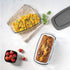 Superior Glass Loaf Pan With Cover - 2-Piece Meatloaf Pan With BPA-free Airtight Lids - Grip Handles for Easy Carry from Hot Oven To Table - Loaf Pans For Baking Bread, Cakes, Pasta.