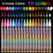 18 Colors Metallic Marker Pens, 0.7 mm Extra Fine Point Paint Pen, Metallic Painting Pens, Metallic Permanent Markers for Cards Writing Signature Lettering