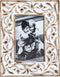 Rites 4x6 Picture Photo Frame Rustic Solid Wood For Desktop Display, Distressed Design, Mother feets 4 inches x6 inches
