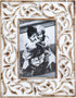 Rites 4x6 Picture Photo Frame Rustic Solid Wood For Desktop Display, Distressed Design, Mother feets 4 inches x6 inches