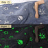UNUN Glow in The Dark Throw Blanket,Space and Astronaut Soft Warm Cozy Fuzzy Plush Blanket for Kids Teenage Boys Girls Women Best Friend Birthday Christmas (50 x 60 inches Blue)