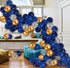 2022 New Years Eve Decorations Gold Navy Blue Balloon Garland Kit Gold Blue Confetti Balloons Arch for Birthday Wedding Bachelorette Bridal Shower Party Supplies Decorations