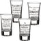 Lillian Rose Party Shot Glasses Set of 4, 1.5oz, Clear