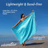Turkish Beach Towel 37 x 70 Inches - 100% Cotton - Soft, and Quick-Dry - Oversized Turkish Towel for Beach, Bathroom, Travel, Gym, Aqua Turquoise