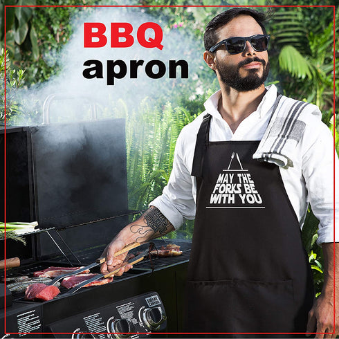 Nomsum Aprons for Men | Premium Quality Funny Aprons | Best for BBQ, Grilling and Cooking | Chef Kitchen Grilling Apron