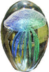 SPI Home Art Glass Teal Jellyfish Glow in the Dark,3" x 4.5"