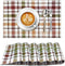 Ruvanti Placemats for Dinning Table. 100% Cotton 13x19 Inch Placemats Set of 6, Brown Check Woven Placemats. Tablemats for Farmhouse, Spring placemats, Tablemats for Christmas / Thanksgiving Dinners.