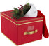 Simplify, Garage and Attic Collapsible Holiday Jumbo Box, Good for Seasonal Storage Christmas, Easter, Fourth of July, Fall & Spring, Red