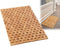 Natural Bamboo Wood Bath Mat - Bathroom Mats, Bathmats and Kitchen Rugs - Accessories for Bathtub, Sauna and Shower (Lattice, Standard 16x24 Inch)