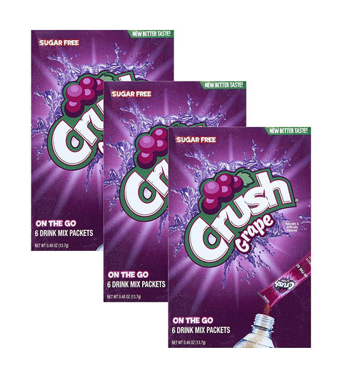 Crush Grape Singles To Go Drink Mix, 6 CT (Pack - 3)