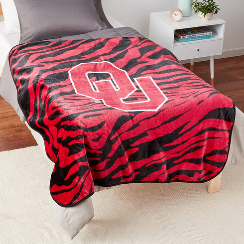 College Covers Oklahoma Sooners Raschel Throw Blanket, 50" x 60"